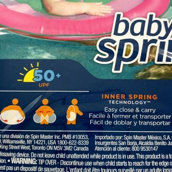Swimways Baby Springfloat Sun Canopy Pink - Picture 3 of 4